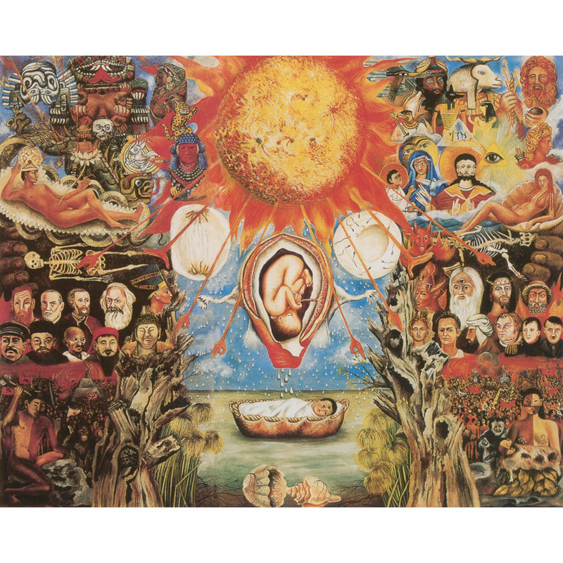«Nucleus of Creation (Moses)» par Frida Kahlo, toile tendue avec châssis, H 17 po x l 24 po