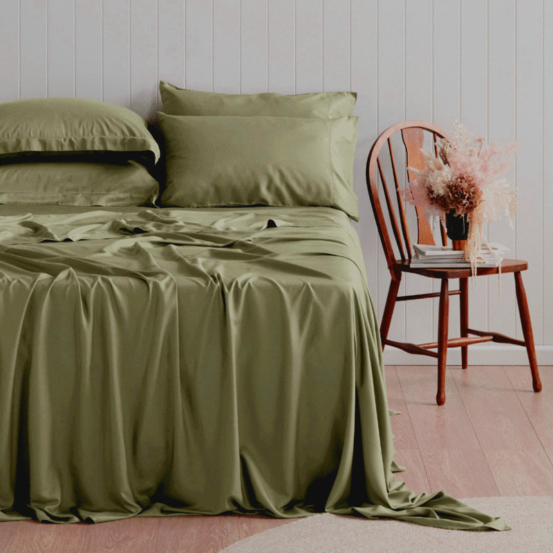Ensemble de draps 6 pièces en rayonne de qualité supérieure - doux et respirant, ISE