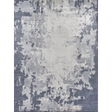 Bamboo Silk Abstract Area Rug