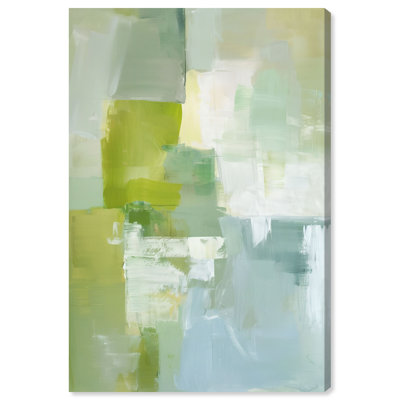 Mint Pastures II Canvas Print Green Abstract Art by Art Remedy, Gallery Wrapped, 10 x 15