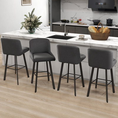 30"H Swivel Counter Height Bar Stools for Kitchen Island