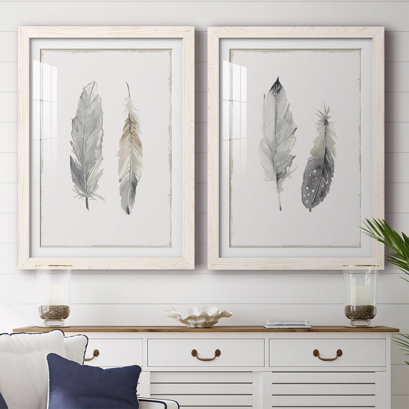 «Flight Of Fancy I», reproduction encadrée de qualité supérieure - prête à être accrochée, Blanc