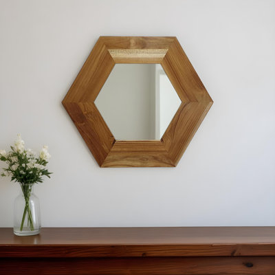 Miroir d'appoint 19 "Natural Hexagon