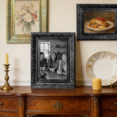 Black 1PC Statement Picture Frame for 8" x 10" Photos and Living Room Decor