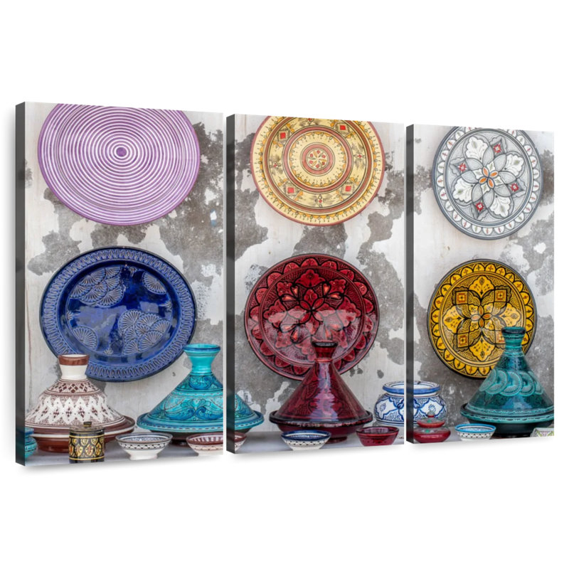 Assiettes marocaines décoratives Senne, H 48 po x l 74 po