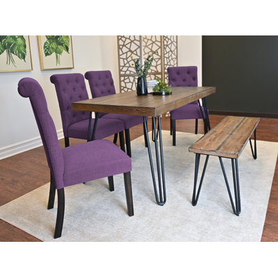 Red Barrel Studio® Tisheka Dining Set, Hairpin Dining Table