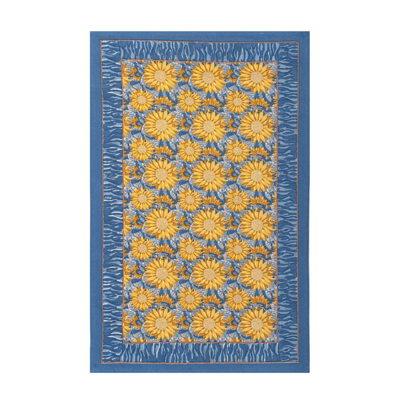 Sunflower Cotton Floral Tea Towel