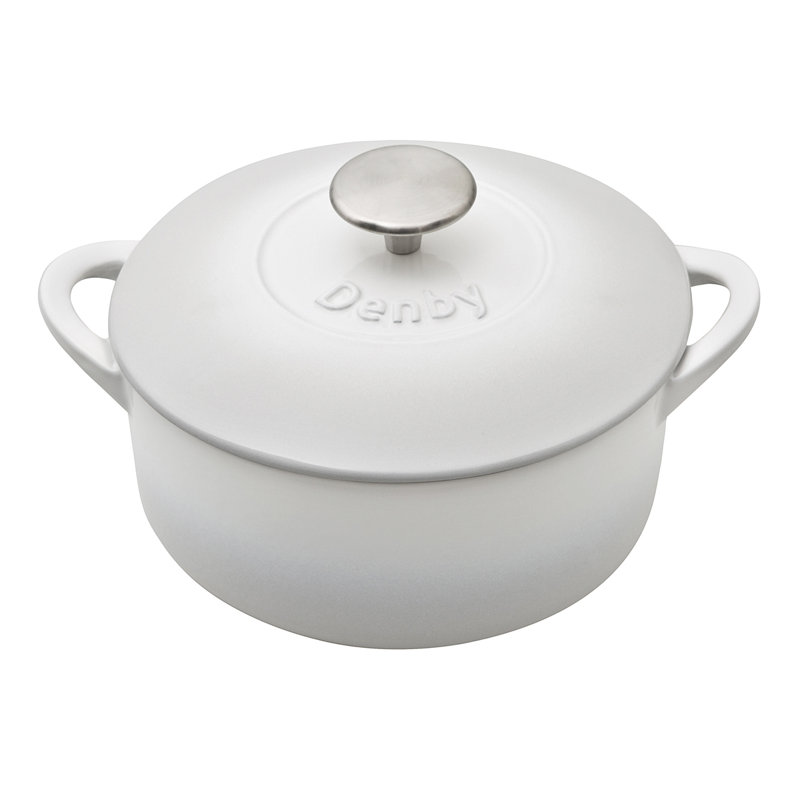 Denby Cast Iron Round Casserole, 24 cm, Natural