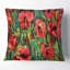 Dessin d'aquarelle de coquelicots rouges - coussin imprimé floral-29597650-29597654