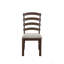 Ensemble de 2 chaises d'appoint en tissu gris, brun rustique et finition chêne