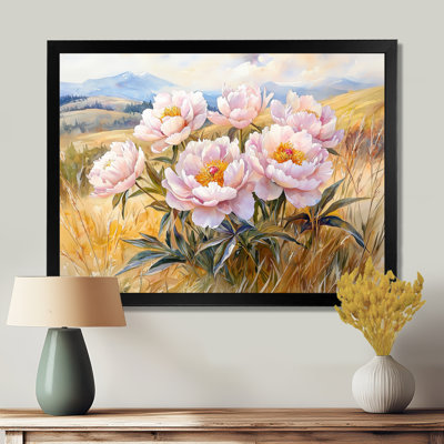 «Mountain Meadow Pe pivons I», art mural encadré