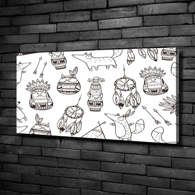 Indian Owls - Wrapped Canvas Print