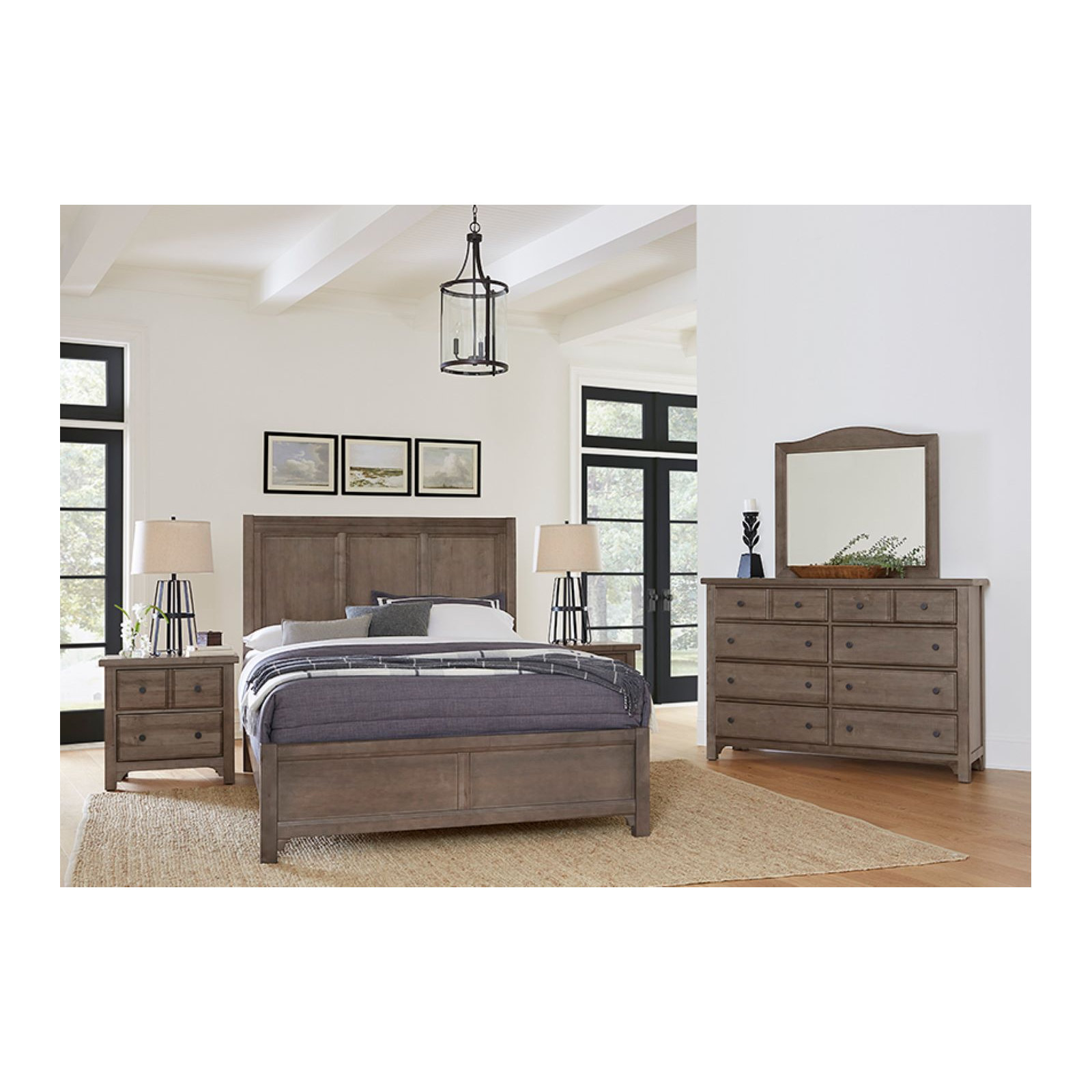 Westin Solid Wood Arch Dresser Mirror, Gray