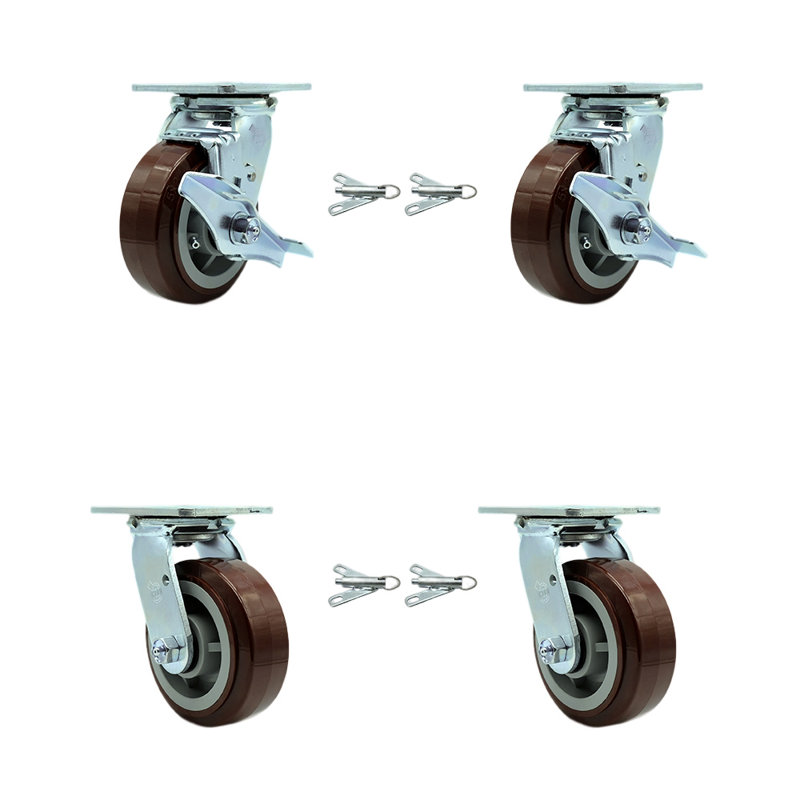 Ensemble de 4 roulettes en polyuréthane