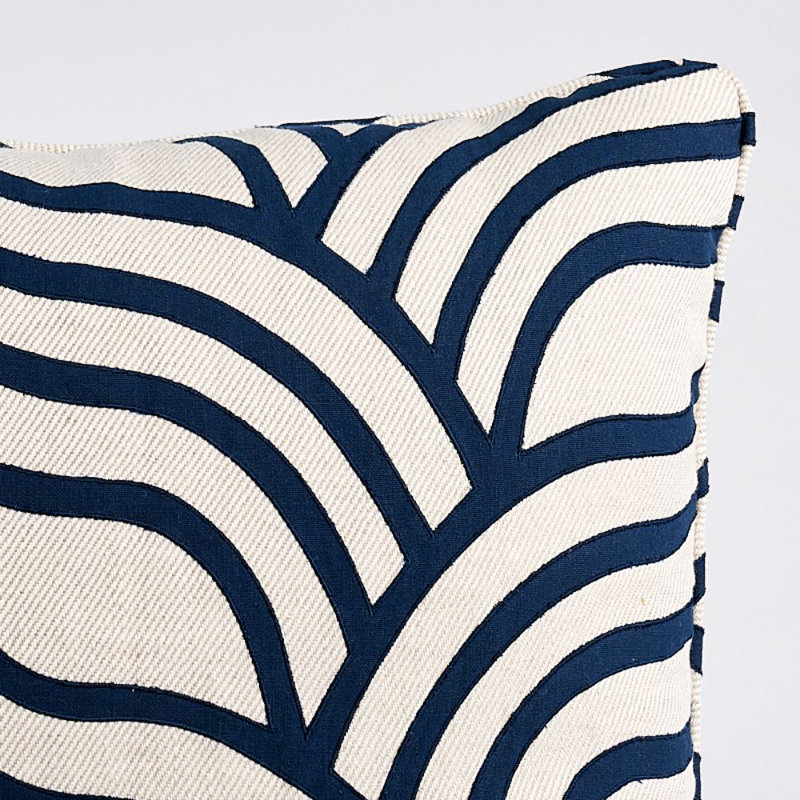 Sangomar Applique Pillow, Navy