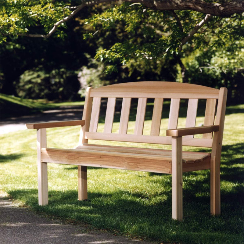 Banc de jardin en cèdre rouge de l'Ouest