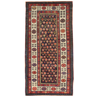 Talish One-of-a-Kind 3'5" X 7'7" 1900s Wool Area Rug in Red