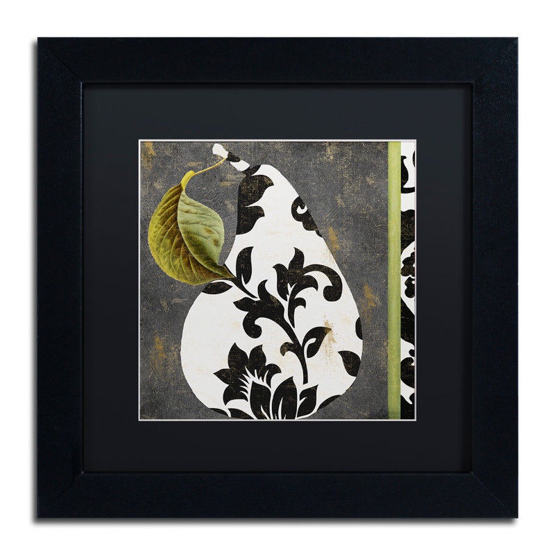 Jadaya «Decorative Pear I», impression encadrée, H 11 po x l 14 po x P 0,5 po, Noir
