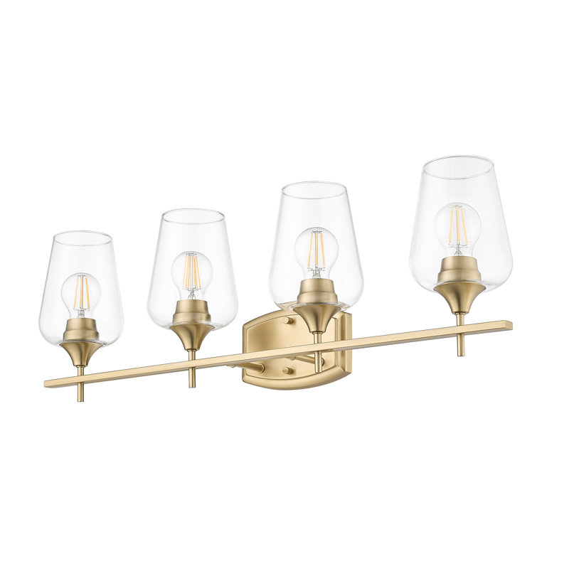 Meuble-lavabo 4 lumières Cloria, 9.5" H x 30" W x 6.75" D, Quatre lumières
