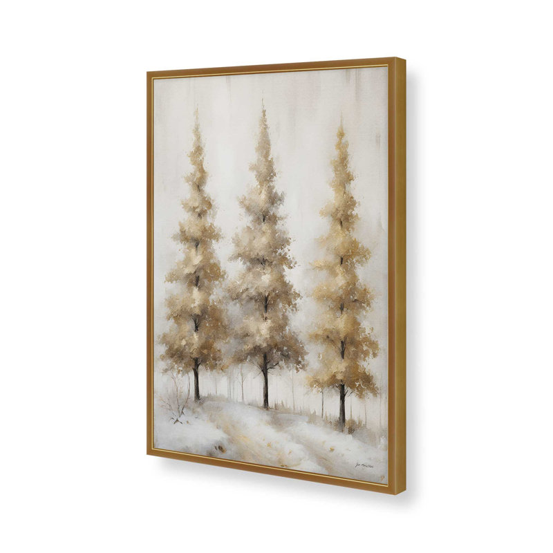 «Wintry Gold» par Jo Moulton, reproduction d'art sur toile, H 17,5 po x l 13,5 po, Doré