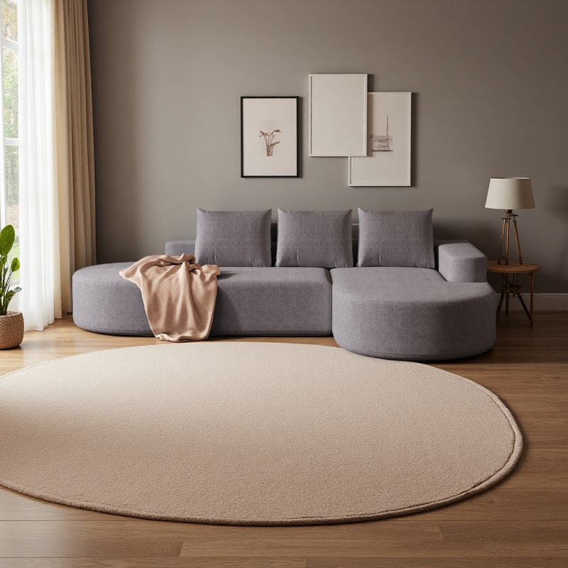 Canapé moderne incurvé moderne, ensemble de canapé modulaire rembourré en chenille, ensemble modulaire de salon modulaire en L de 108,5 po avec 3 coussins, canapé-lit combiné gratuit pour le salon, la chambre à coucher