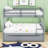Twin Over Full Wood Bunk Bed With Twin Trundle, Built-In Ladder And Guardrail-814706792