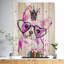 Mignon chien rose avec des lunettes en forme de cœur - reproduction d'art-35105283-35105287