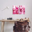 2 feuilles de palmier rose sur panneau de fibres à densité moyenne par Kristen Drew