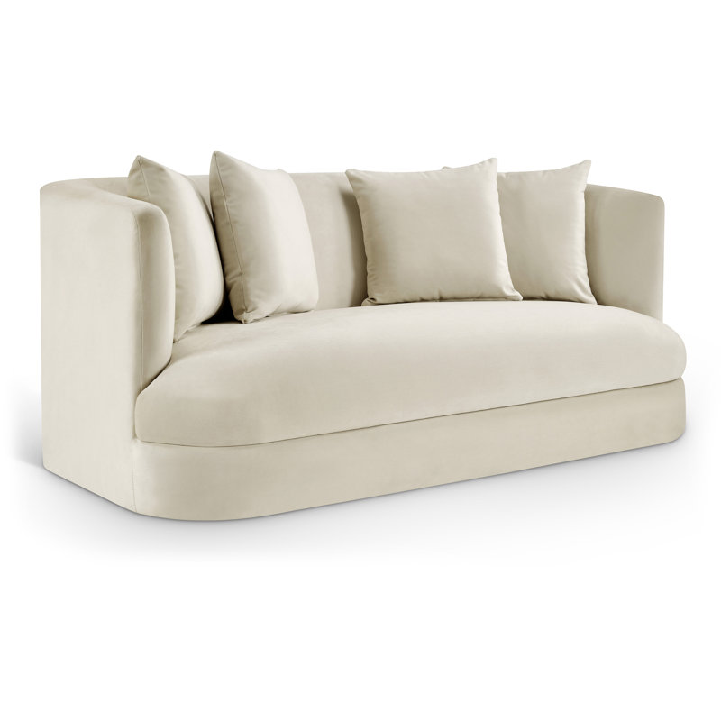 Alder Velvet Loveseat, Cream Velvet