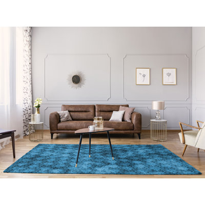 Tapis bleu serpents