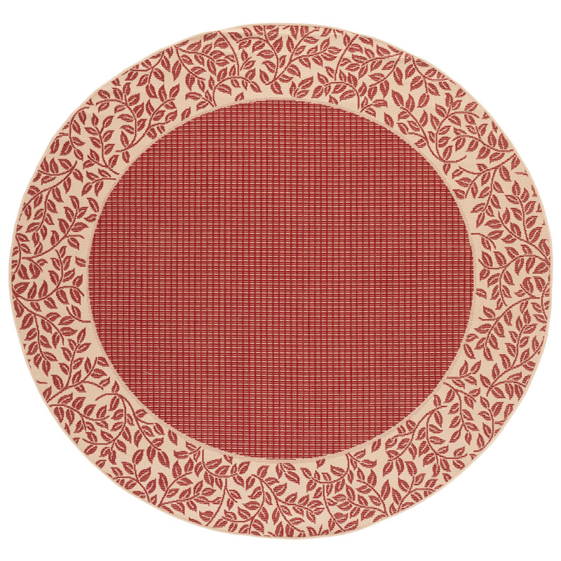 Herefordshire Performance Geometric Indoor/Outdoor Area Rug, Round 6'7"
