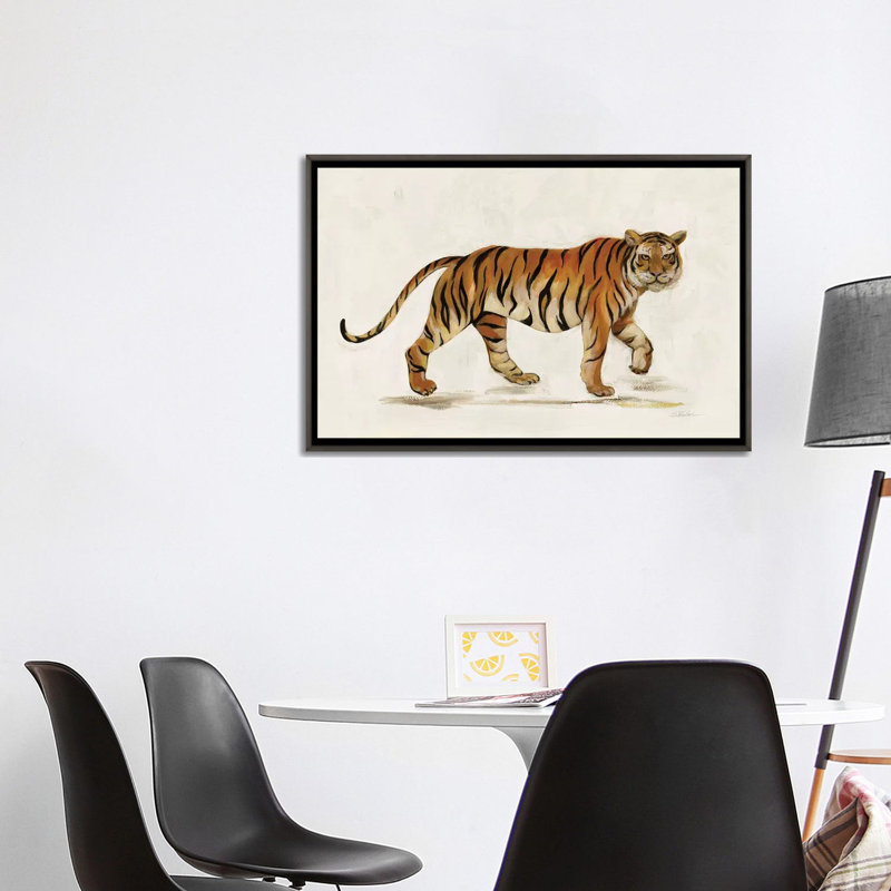Licorne par Sija Hong - reproduction d'art, Toile avec cadre noir patiné, Pas de tapis, H 26 po x l 40 po x P 1,5 po