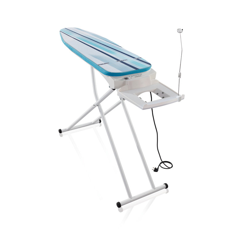 Plastic Freestanding Ironing Board, White/Light Blue