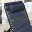 2 chaises longues pliantes, chaise longue d'extérieur bleu foncé avec dossier inclinable, coussin, méridienne respirante et chaise longue pour le bronzage