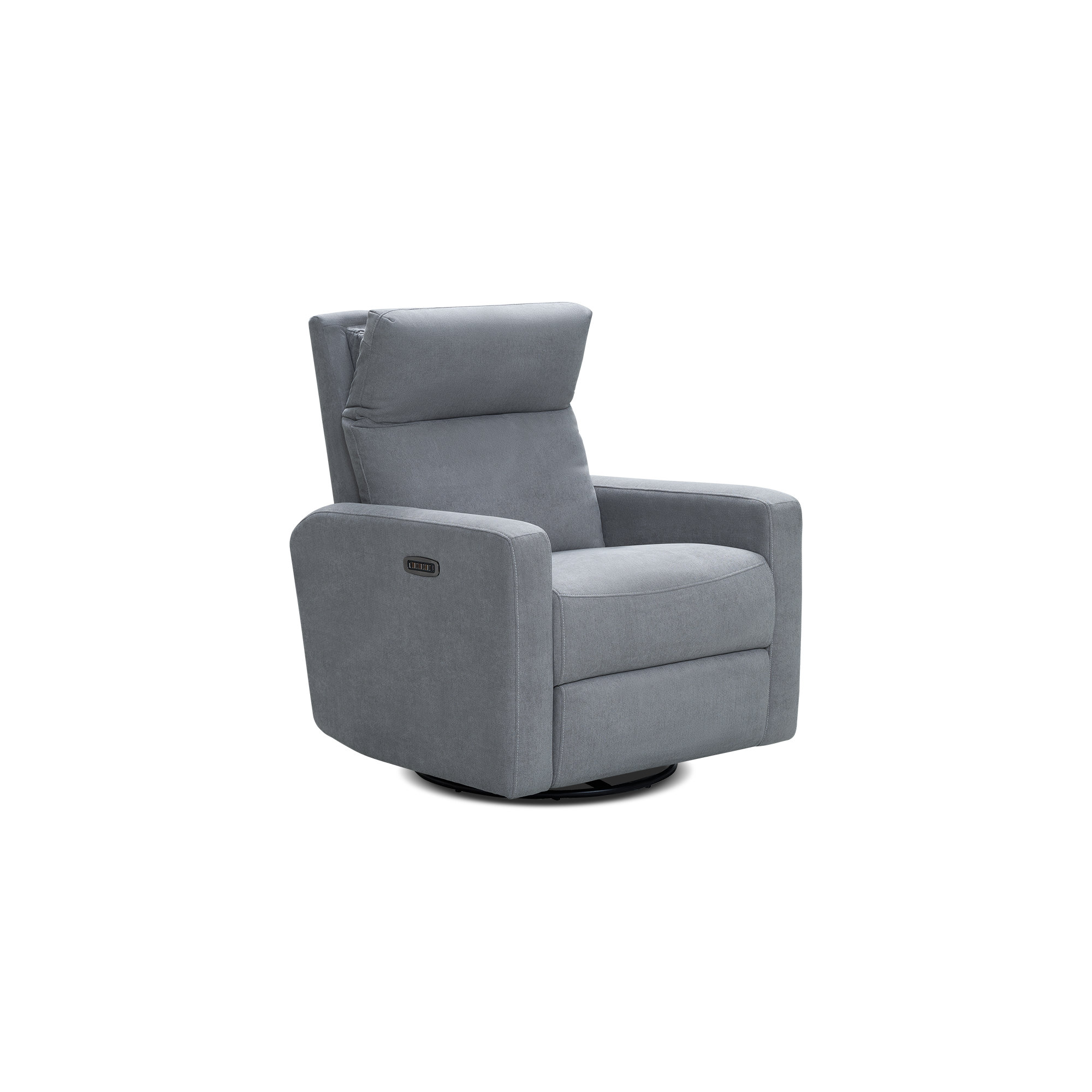 Nurture& The Glider Plus - Premium Nursery Power Recliner | Adjustable Head and Lumbar Support, Gray