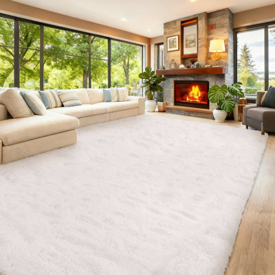 Silk-Cloud Series - Sleek Premium Velvet Area Rug, Smooth Touch Silky Microfiber, Non-Slip & Shed-Free Minimalist Shag Rug for Bedroom