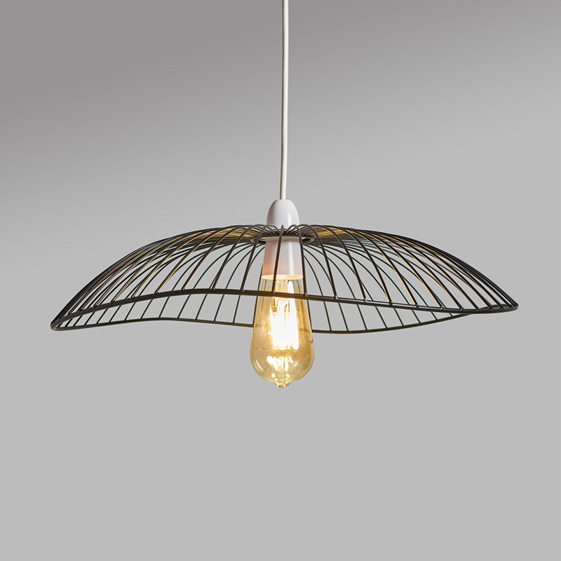 9cm H Metal Novelty Pendant Shade ( Spider ) in Black