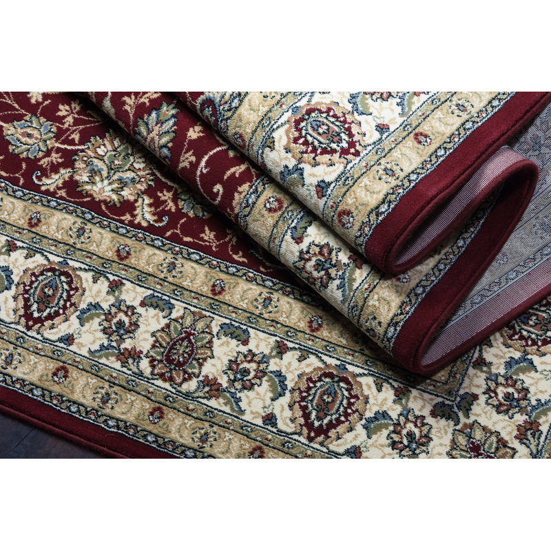 Tapis oriental rouge Attell, Rectangle 9 pi 2 po x 12 pi 10 po