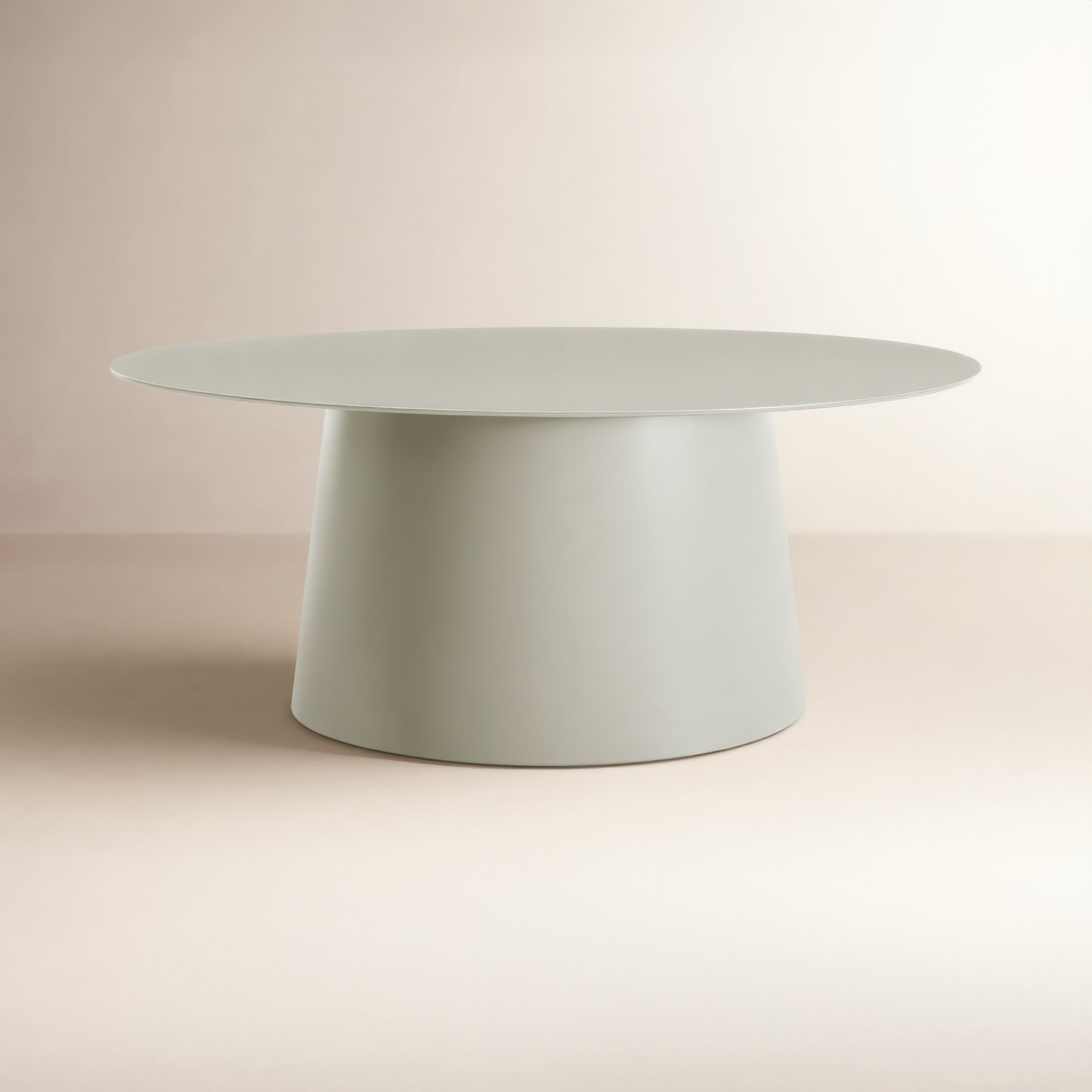Circula Single Coffee Table, 15" H x 36" L x 36" W, Putty