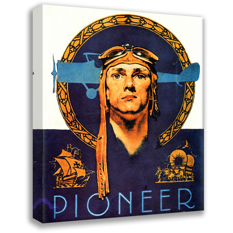 «Pioneer» par Norman Rockwell, toile tendue avec châssis, H 18 po x l 13 po