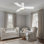 Ventilateur de plafond standard à DEL à 3 pales 32 po avec ensemble d'éclairage et télécommande