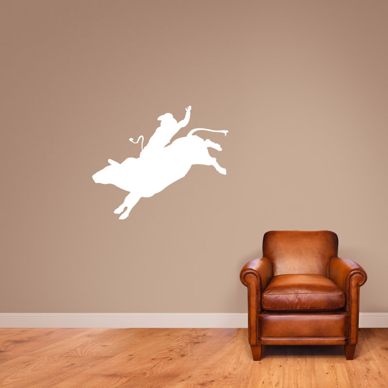 Décalcomanie murale un avenant bull, Blanc