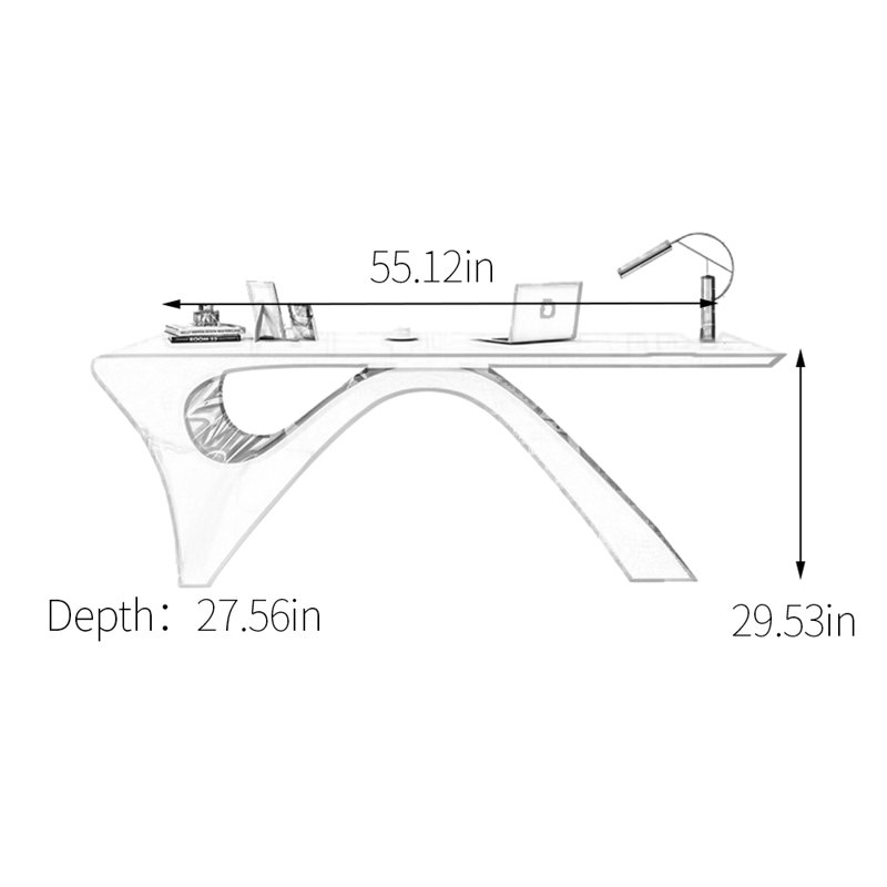 Pezdicek Desk, 29.53" H x 55.12" W x 27.56" D