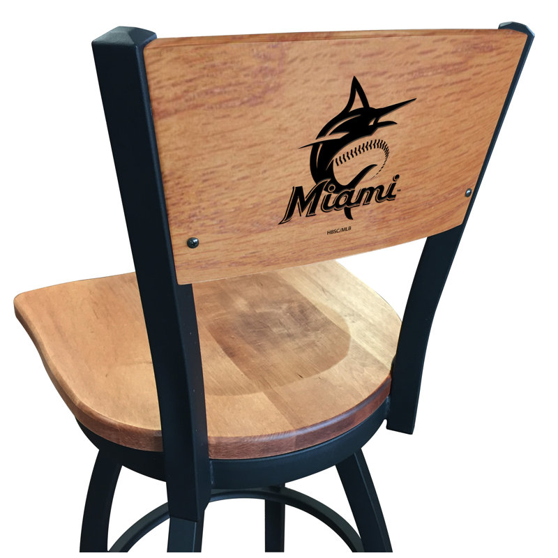 Tabouret de bar pivotant L038 Miami Marlins, Très grand (siège d'une hauteur de 50 po)