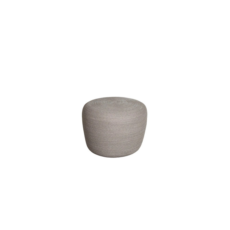 Circle Outdoor Ottoman, Taupe