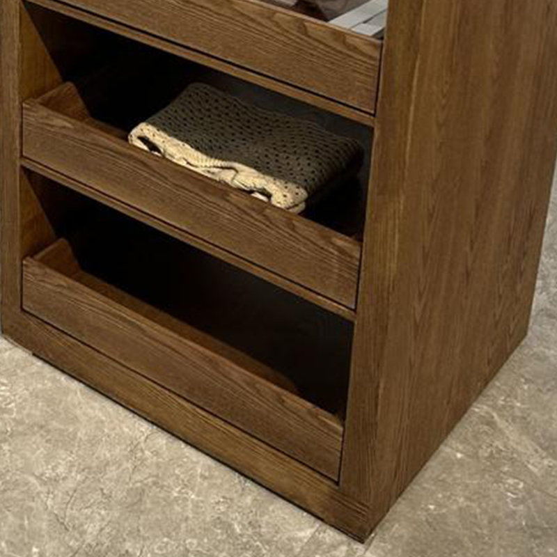 Armoire pour îlot central en bois massif de style rétro, H 35,43 po x l 78,74 po x P 23,62 po