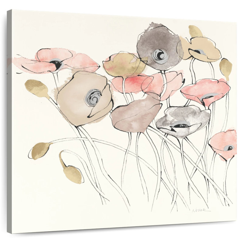 Harnek Black Line Poppies I Neutral