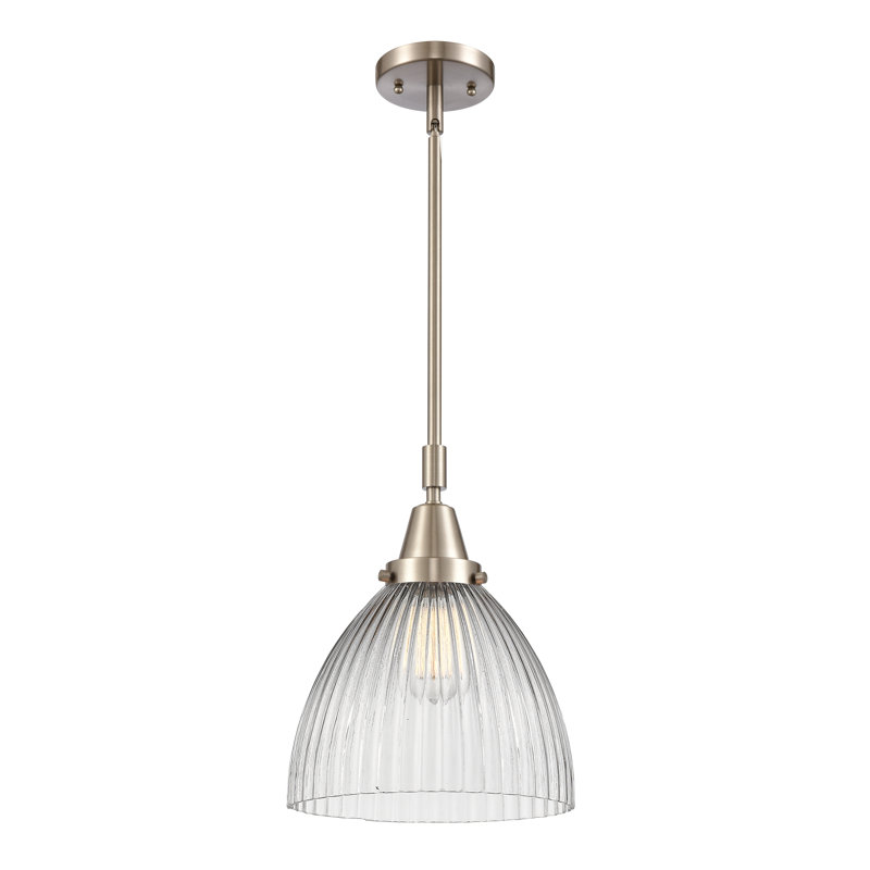 1 - Light Single Pendant, No Bulb Included, Brushed Satin Nickel