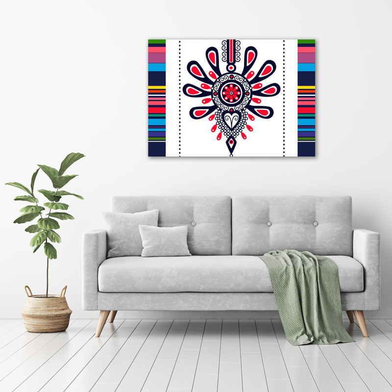 Polish folk pattern 1 Piece Wall Art on Glass