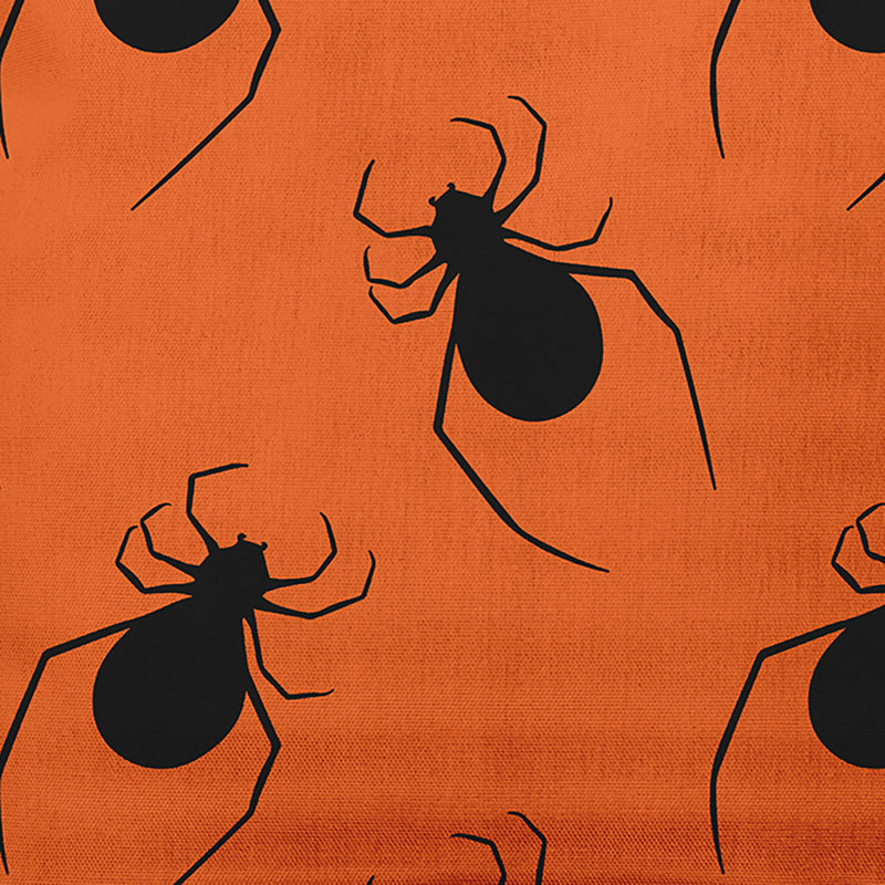 Coussin décoratif intérieur / extérieur Witches Brew Spiders, 14 po x 20 po, Poussière d'orange
